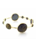 18k Rock Candy Lollipop Quartz & Hematite Doublet Bangle