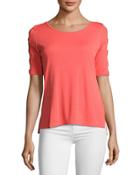 Ladder-sleeve Knit Top