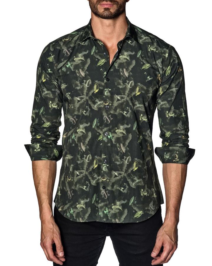Men's Semi-fitted Army-print