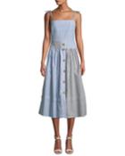 Issy Striped Button-front