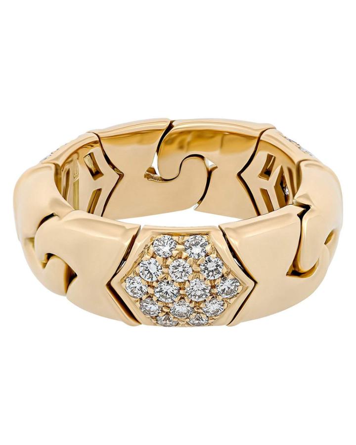 18k Yellow Gold Diamond Ring,