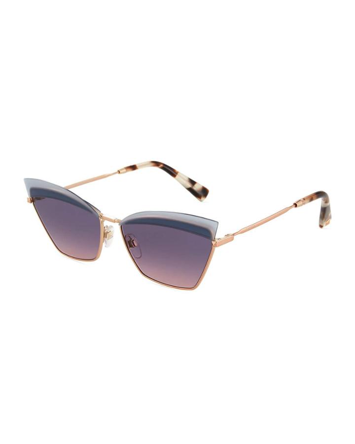 Dramatic Metal/acetate Cat-eye
