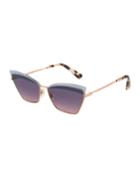 Dramatic Metal/acetate Cat-eye