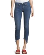 High-rise 10 Capri Jeans W/ Destroyed Hem