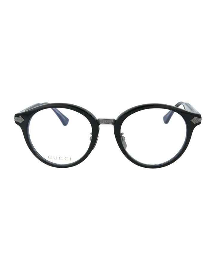 Men's Round Acetate/titanium Optical Glasses