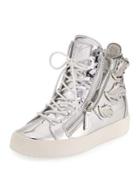 Men's Leather High-top Sneaker With Wings=