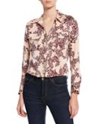 Slim Signature Leopard-print Button-down