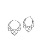 Naga Silver Lace Hoop Earrings