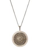 Diamond Pave Evil Eye Medallion Necklace