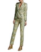Drapana Silk Shawl Collar Jacquard Blazer