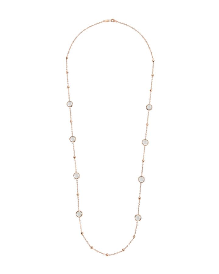 Rose Mini Lollipop Quartz Necklace,