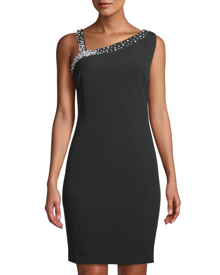 One Shoulder Cocktail Sheath