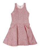 Danica Metallic Jacquard Pocket Swing Dress,