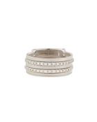 Goa 18k White Gold Five-row Double Pave Diamond Ring
