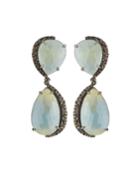 2-sapphire & Diamond Drop Earrings