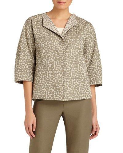 Jessica Animal-print Topper, Green Pattern