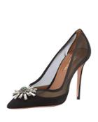 Kimiyah Embellished Mesh Pump, Black