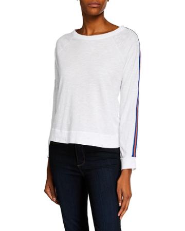 Ania Side-stripe Long-sleeve Top