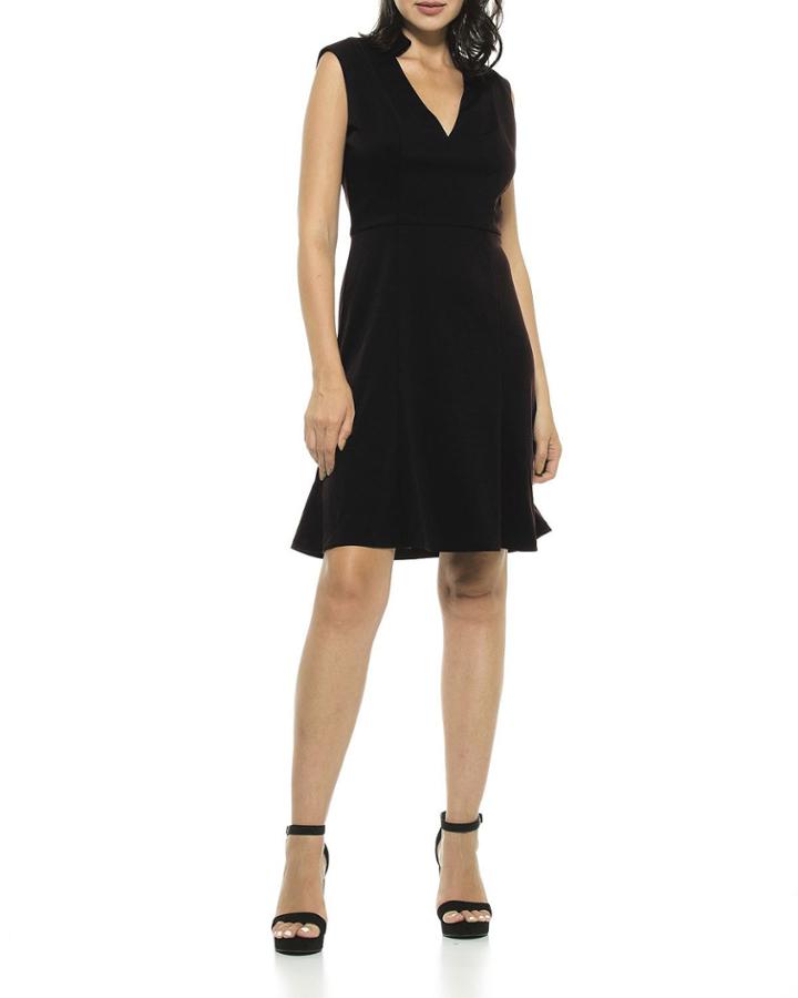 Adeyln V-neck Sleeveless Fit-&-flare Dress