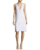 Dolby Sleeveless V-neck Dress, White