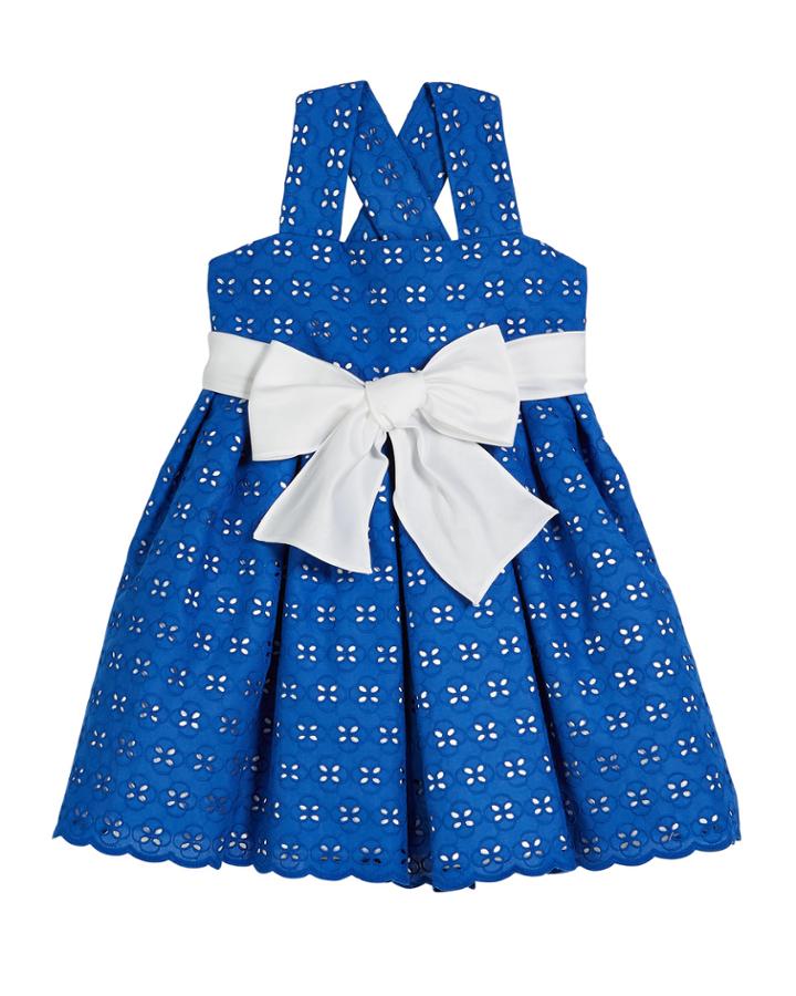 Two-tone Eyelet Sun Dress,