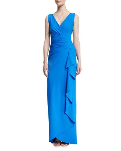 Chastity Sleeveless Ruched Gown