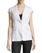 Cap-sleeve Notch-collar Jacket, Optic