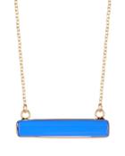 Royal Cat Eye Rectangular Pendant Necklace