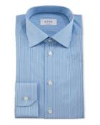 Contemporary-fit Striped Dress Shirt, Turquoise