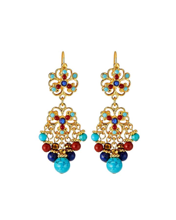 Beaded Filigree Earrings