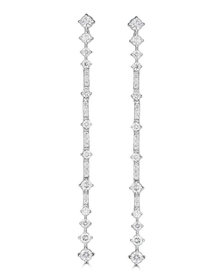 14k Linear Chandelier Diamond Earrings