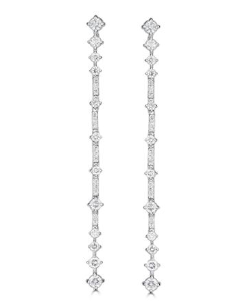 14k Linear Chandelier Diamond Earrings