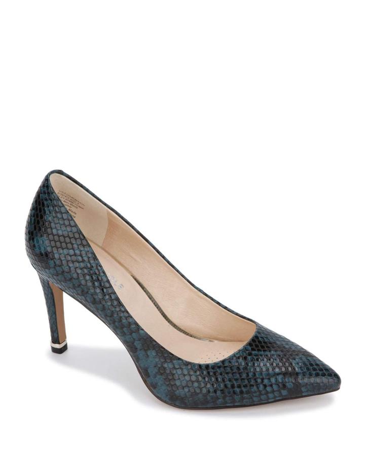 Riley Snake-embossed Pumps