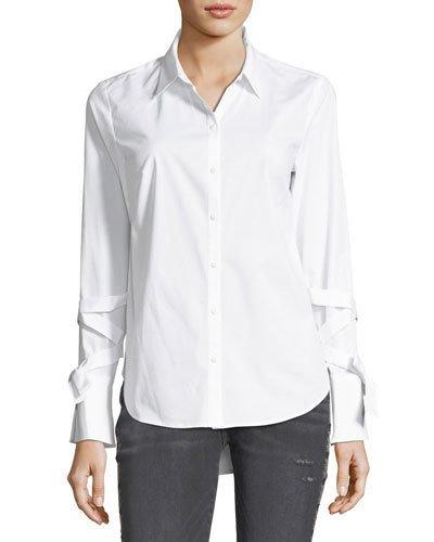 Tie-sleeve Button-front