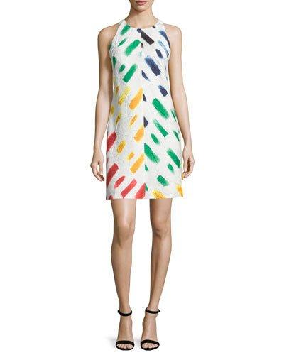 Sleeveless Couture Brushstroke Mini Dress,