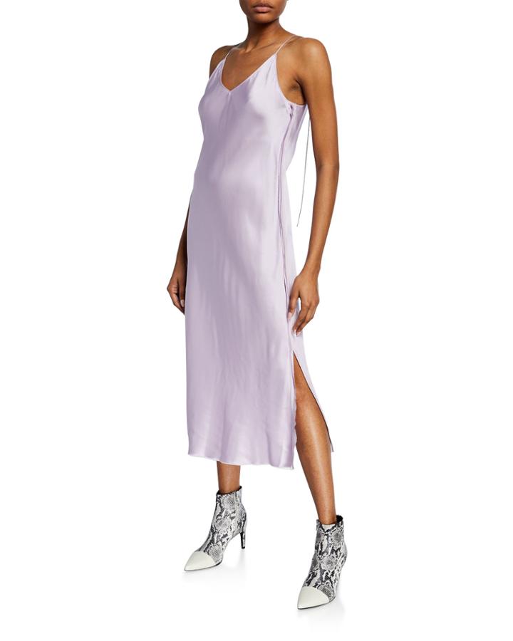 Slip Dress With Raw Edges