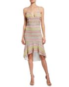 Amina Embroidered Plunging Sweetheart Fitted Dress