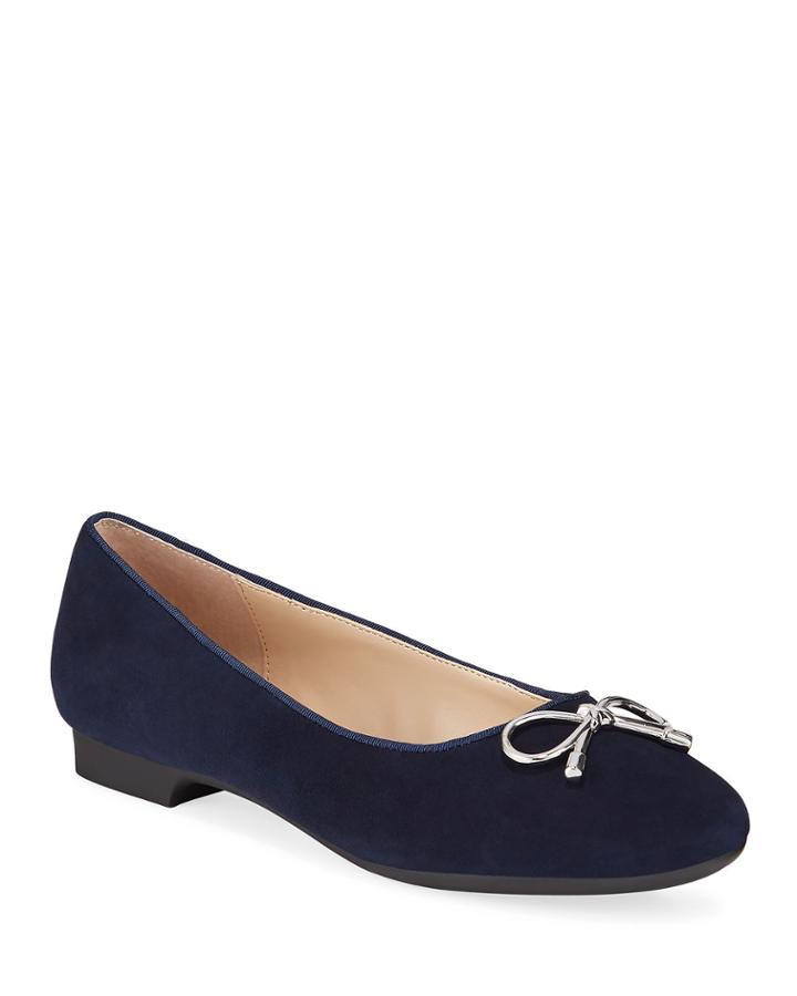 Cavallo Suede Ballerina Bow Flats