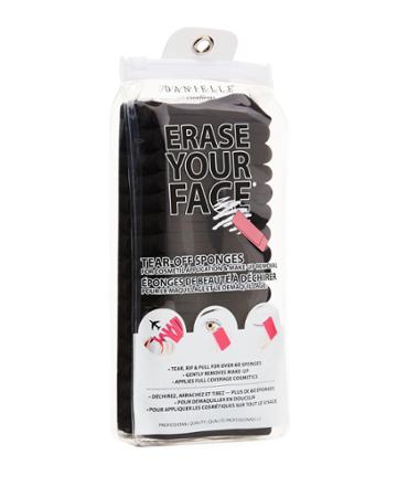 Erase Your Face Makeup Sponges, 60 Count, Black