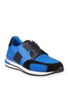 Men's Mixed Leather Low-top Trainer