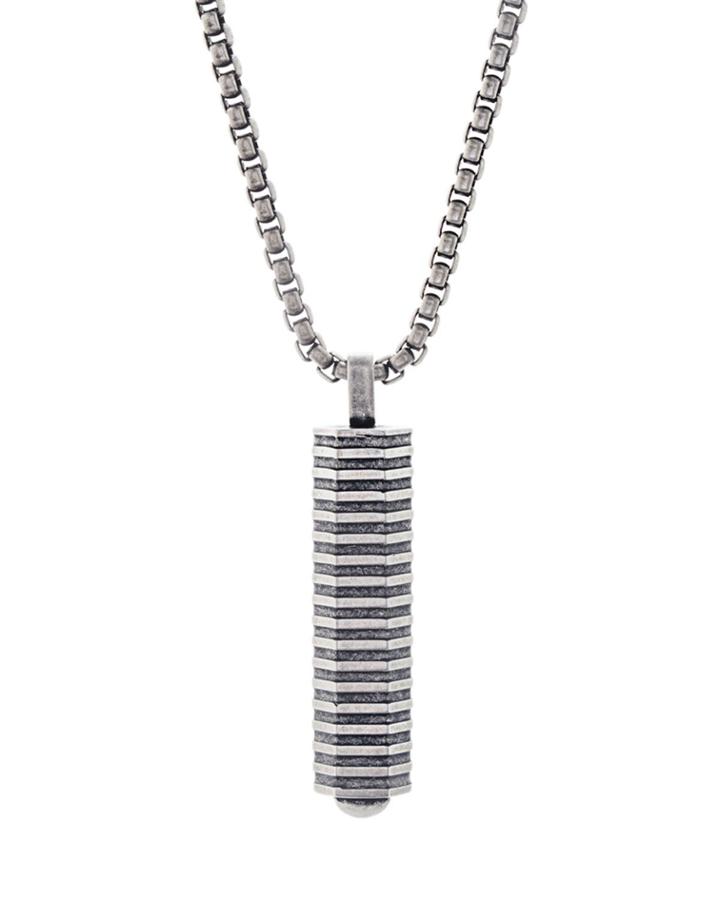Men's Geometric Bar Pendant Necklace,