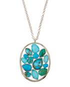 Rock Candy Large Turquoise Cluster Pendant Necklace