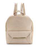 Christian Lacroix Aurora Snake-embossed Backpack, Dune