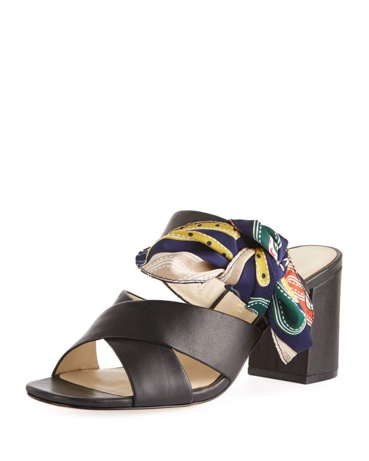 Arpege Chunky-heel Mule Sandal With