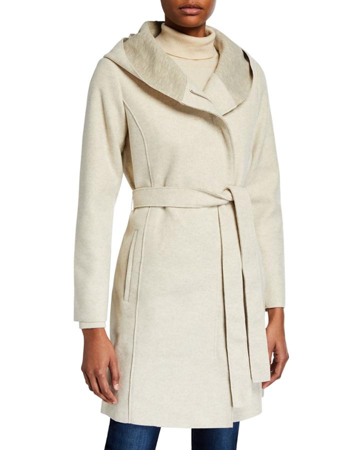 Hooded Wrap Coat