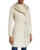 Hooded Wrap Coat