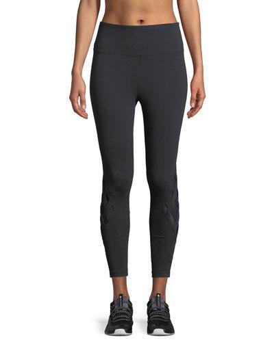 Carrie Tummy-control Diamond-pattern Capri