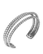 Bedeg Silver Three-row Cuff Bracelet,