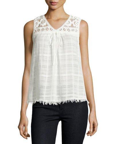Shadow Gauze Top, Off White