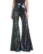 Sequined Wide-leg Pants